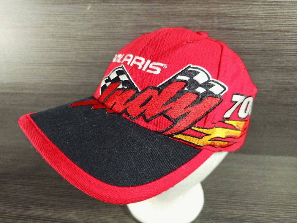 Vintage POLARIS® INDY 700 Snapback Cap Hat One Size Fits All Made in Hong Kong